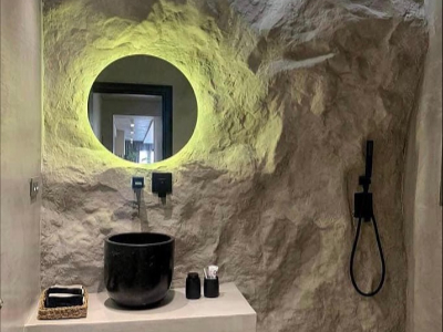 Veshje muri ne tualet, imitim guri natyror Veshje muri ne tualet, imitim guri natyror